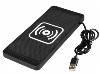 Коврик панели противоскользящий с беспроводной зарядкой SKYWAY C1/USB-A/QC3.0