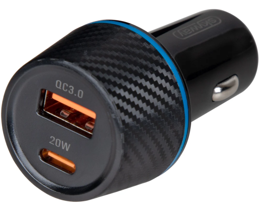 Зарядное для сотовых телефонов 12/24V USB+Type-C 38W SKYWAY 	