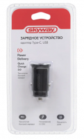 Зарядное для сотовых телефонов 12/24V USB+Type-C 20W SKYWAY 	