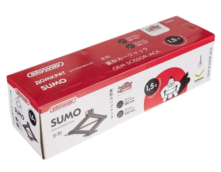 Домкрат винтовой ромб 1,5т SKYWAY SUMO до 340мм 
