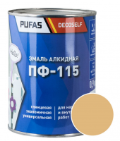 Эмаль ПФ-115 бежевая 0,9кг ПУФАС Decoself