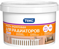 Эмаль для радиаторов ТЕКС белая 0.4кг акриловая полуглянцевая