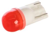 Автолампа диод T10 (W5W) 12V 1SMD без цоколя Линза Красная (уп.2шт)