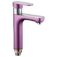 Смеситель раковины DIKALAN D1074-16 фиолетовый-хром