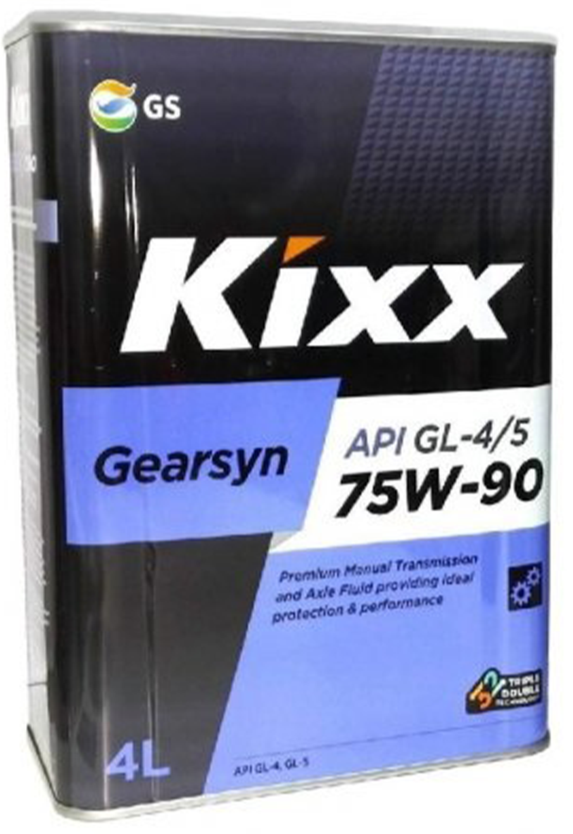 Kixx 75W-90 Gearsyn GL-4/5 синт. 4л.(НЕМАРКИРОВАННЫЙ)