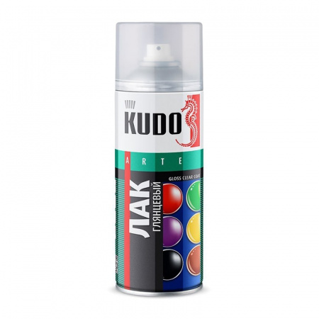 Краска-спрей KUDO лак прозрачный глянец KU-9002