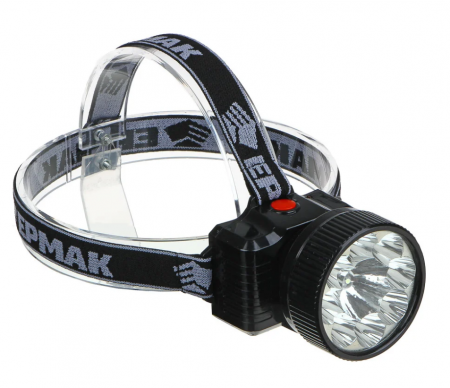 Фонарик налобный ЕРМАК 5 ярк. 220В LED LED вилка