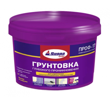 Грунтовка глубокого проникновения Диола ПРОФ СТ-17 3кг