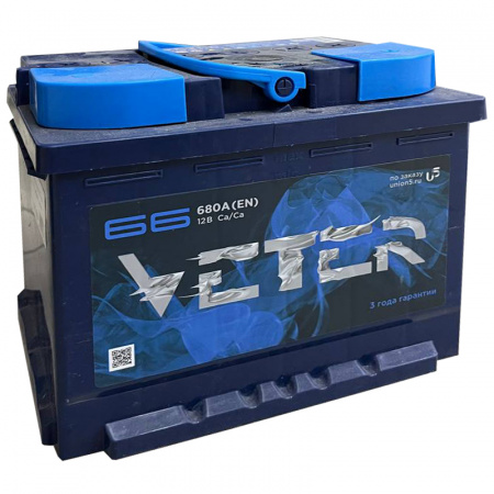 Аккумулятор 6СТ-65 VETER прям.пол