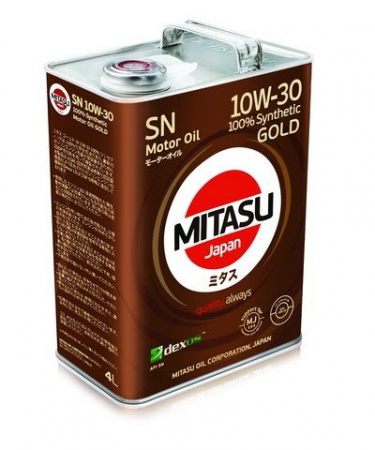 MITASU 5W40 GOLD LL SN/CF 4л синт. Унив. Япония