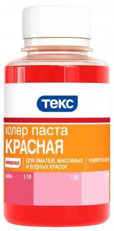 Колер паста Красный "Текс" 0.1л