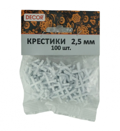 Крестик для кладки плитки DECOR 2.5мм (уп.100шт)