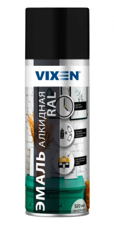 Эмаль Алкидная VIXEN универсальная черная 520мл