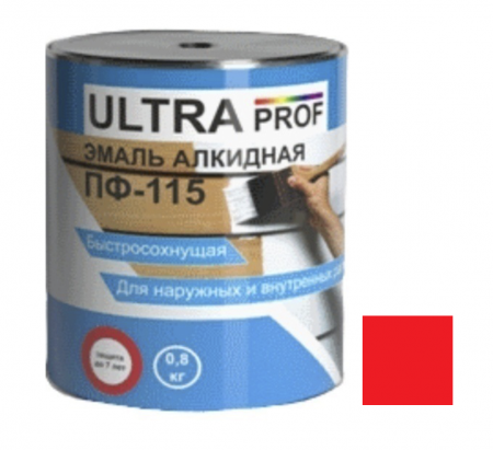 Эмаль ПФ-115 красная 2.7кг Сайвер, ULTRAPROF