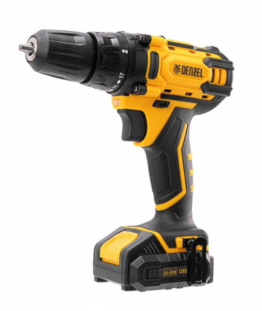 Дрель аккумуляторная-шуруповерт 12В, 2 акк. Denzel